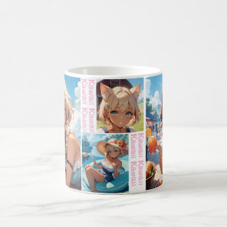 かわいい猫耳娘のカップ マグカップ KAFFEETASSE