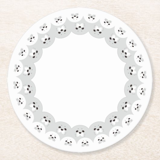 ぐるっとあにまる「カワイイアザラシ親子」 RUNDER PAPPUNTERSETZER (Vorderseite)