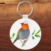 こまどりのイラストキーホルダー SCHLÜSSELANHÄNGER (Vorderseite)