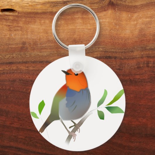こまどりのイラストキーホルダー SCHLÜSSELANHÄNGER (Vorderseite)
