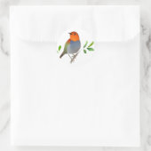 こまどりのイラストシール RUNDER AUFKLEBER (Tasche)