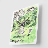 さいいむじ QUADRATISCHE WANDUHR (Winkel)