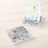 さいくさじ お部屋で机に向かう GLASUNTERSETZER (Schrägansicht)