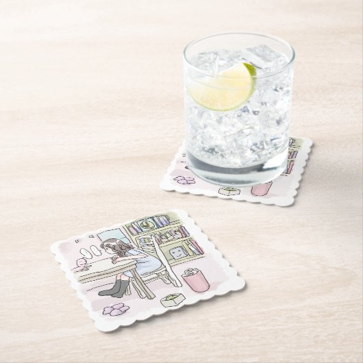 さいくさじ お部屋で机に向かう UNTERSETZER (Vor Ort)