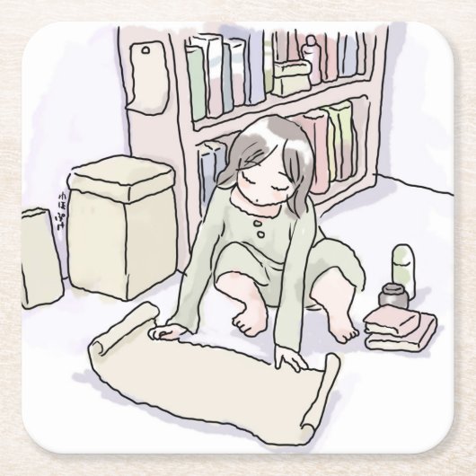 さいくにじ RECHTECKIGER PAPPUNTERSETZER (Vorderseite)