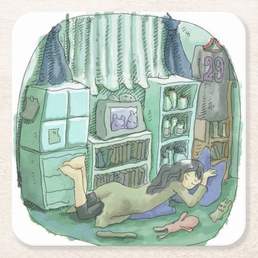 さくされじ RECHTECKIGER PAPPUNTERSETZER (Vorderseite)