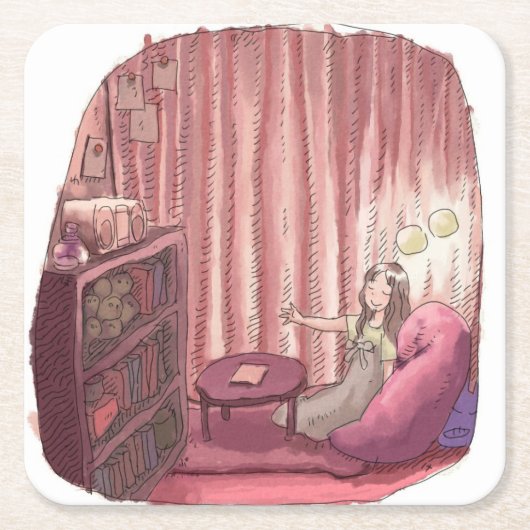 さくにくじ RECHTECKIGER PAPPUNTERSETZER (Vorderseite)