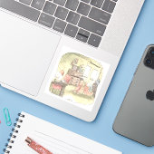 さなくくじ AUFKLEBER (Laptop mit iPhone)