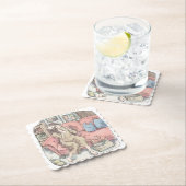 さなににじ　お部屋の中で真っ赤なソファに腰を掛けてまったりカップをすする女性のイラスト UNTERSETZER (Vor Ort)