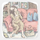 さなににじ QUADRATISCHER AUFKLEBER (Vorderseite)