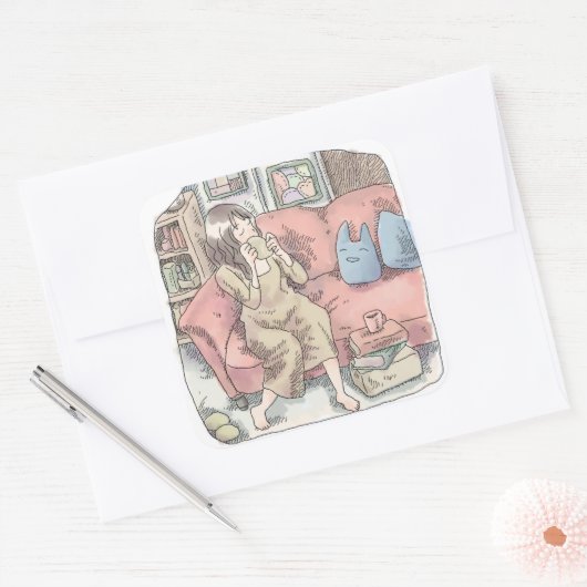 さなににじ QUADRATISCHER AUFKLEBER (Umschlag)