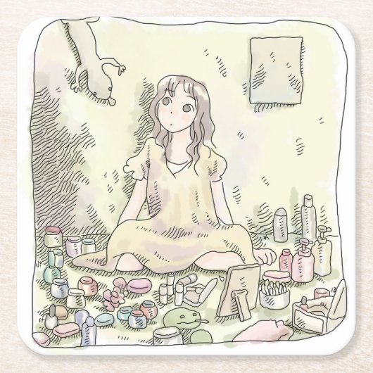 さなれいじ RECHTECKIGER PAPPUNTERSETZER (Vorderseite)