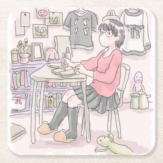 さにごくじ RECHTECKIGER PAPPUNTERSETZER (Vorderseite)