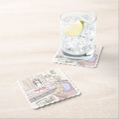 さにさごじ ぬいぐるみの置いてある寝室のベッドにへたり込んでいる女性のイラスト UNTERSETZER (Vor Ort)