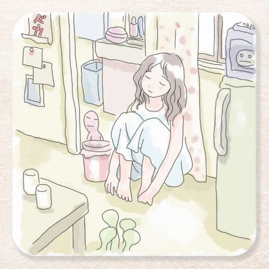 さにささじ RECHTECKIGER PAPPUNTERSETZER (Vorderseite)