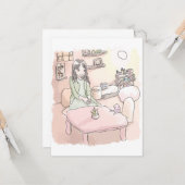 さにれいじ　淡い部屋と足の裏 KARTE (Vorderseite/Rückseite Beispiel)