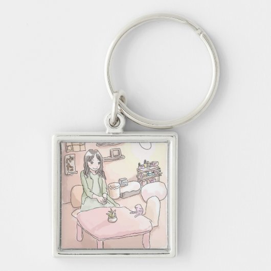 さにれいじ 淡い部屋と足の裏 SCHLÜSSELANHÄNGER (Vorne)