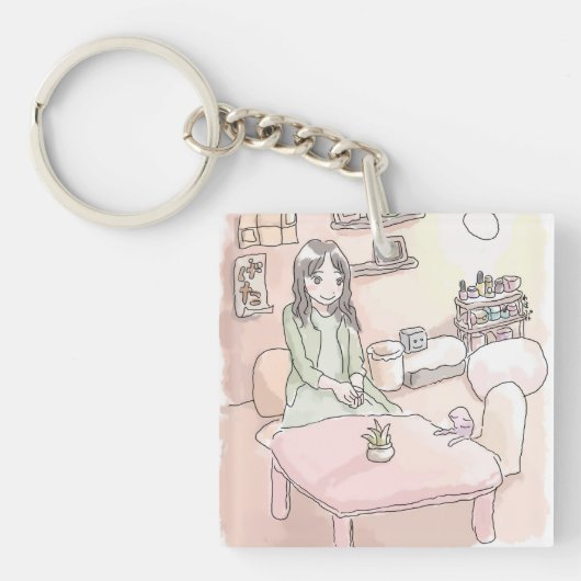 さにれいじ 淡い部屋と足の裏 SCHLÜSSELANHÄNGER (Vorderseite)