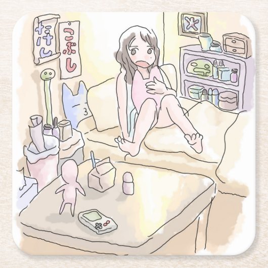 さにれむじ RECHTECKIGER PAPPUNTERSETZER (Vorderseite)