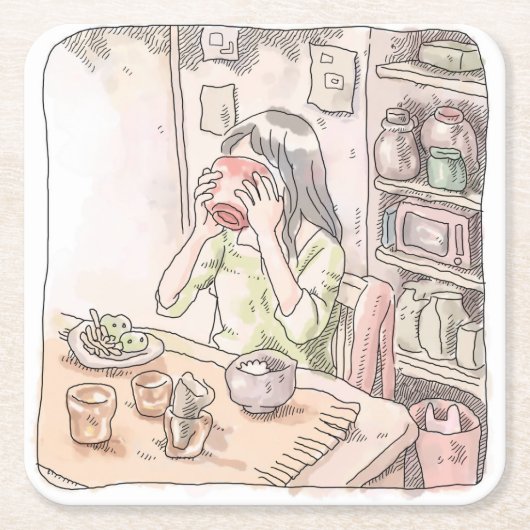 さむくごじ RECHTECKIGER PAPPUNTERSETZER (Vorderseite)