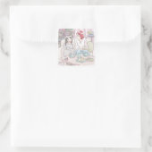 さむにしじ QUADRATISCHER AUFKLEBER (Tasche)