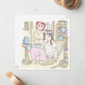 さむにやじ MITTEILUNGSKARTE (Vorderseite/Rückseite Beispiel)