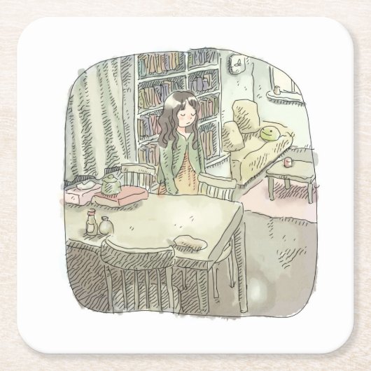 さやごくじ RECHTECKIGER PAPPUNTERSETZER (Vorderseite)