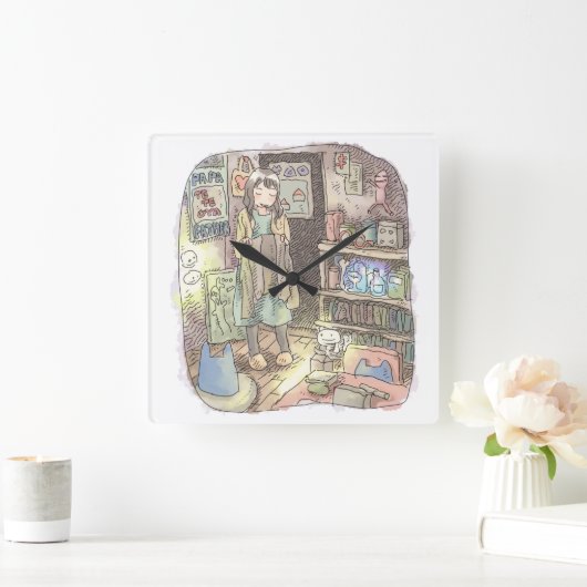 さやしごじ QUADRATISCHE WANDUHR (Zuhause)