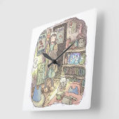 さやしごじ QUADRATISCHE WANDUHR (Winkel)