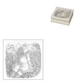 さやれむじ 秋の落ち葉の上に座る女性 GUMMISTEMPEL (Stempel)