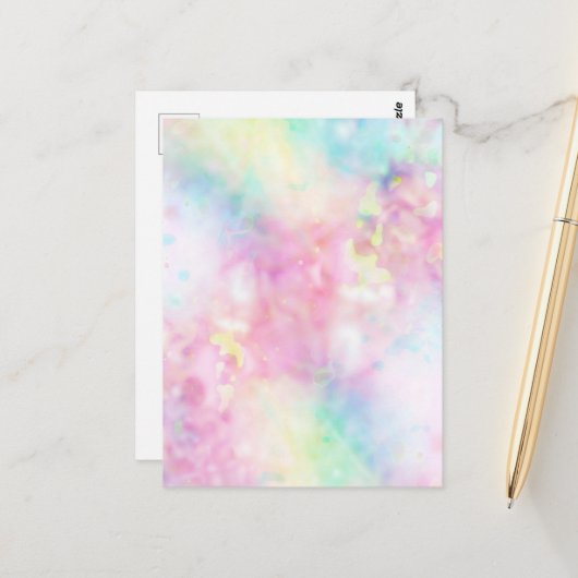 さらさらアート「安心」relieved abstract postkarte (Vorderseite/Rückseite Beispiel)