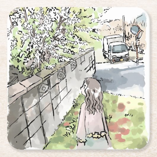 されなにじ RECHTECKIGER PAPPUNTERSETZER (Vorderseite)