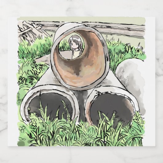 されなやじ ALKOHOLFLASCHENETIKETT (Einzelnes Label)