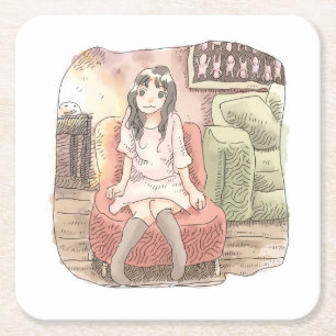 さ く な じ や ん ぼ, dass die やり rechteckiger pappuntersetzer