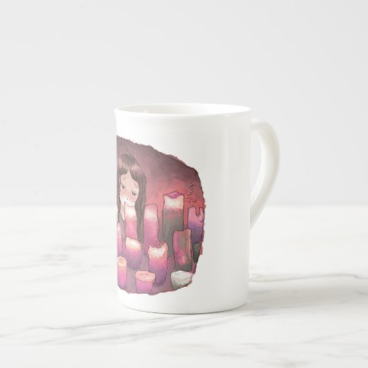 さ く に な じ PORZELLANTASSE (Vorderseite Rechts)