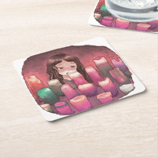 さ く に な じ RECHTECKIGER PAPPUNTERSETZER (angewinkelt)