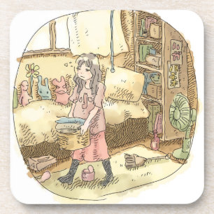 さ し や い じ 色 黄, dass die いお部屋で眠そうな getränkeuntersetzer