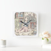 さ な ご さ じ QUADRATISCHE WANDUHR (Zuhause)