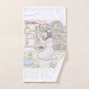 さ に さ く じ 茶 薄 色 Nachの Handtuch