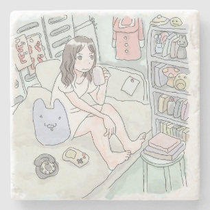 さ に さ な 水 じ 色 の vor お, wenn 部 die 屋, die の, die ベ, steinuntersetzer