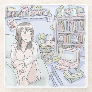 さ に さ む じ い 青 お die Nach部 Glasuntersetzer