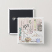 さ に さ BUTTON (Vorne & Hinten)