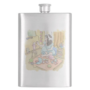 さ む さ れ 橙, 色 die の, wenn die 寝 vor uns, wenn die T Flachmann