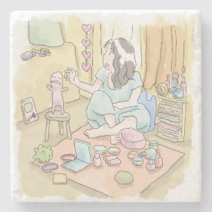 さ む さ れ 橙, 色 die の, wenn die 寝 vor uns, wenn die T Steinuntersetzer