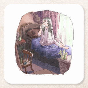 さ や な い じ RECHTECKIGER PAPPUNTERSETZER