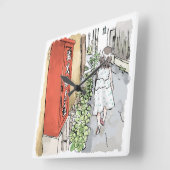 さ れ や む じ QUADRATISCHE WANDUHR (Winkel)