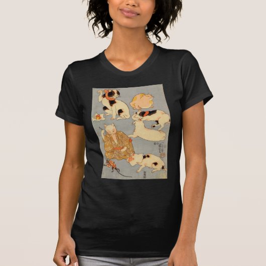 たとえ尽の内 (下), 国芳 japanische Katzen (3), Kuniyoshi, T-Shirt (Vorderseite)