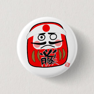 だるま缶バッジ（必勝） BUTTON