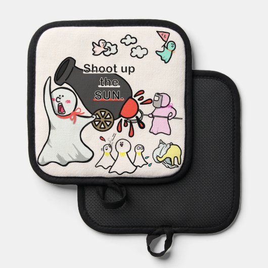 てるてる任務隊 なべ敷き TOPFLAPPEN (Vorderseite/Rückseite)