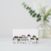 どこかの街並み VISITENKARTE (Stehend Vorderseite)